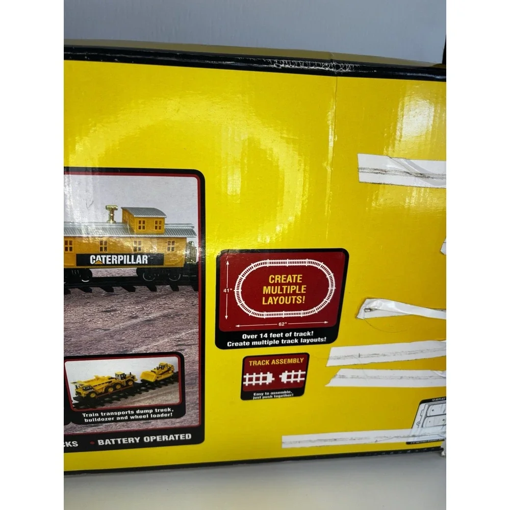 🚜2007 CAT Construction Express Train Set Motorized - 14 Feet Track